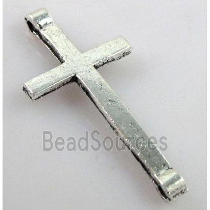 bracelet bar, connector, tibetan silver cross Non-nickel