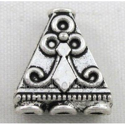 tibetan silver spacer bead, non-nickel