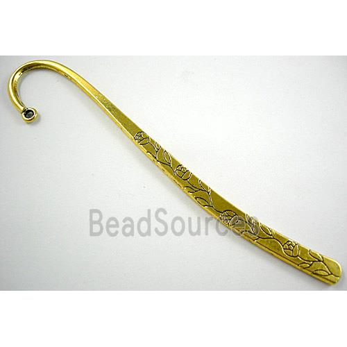 Bookmark, Tibetan Silver Non-Nickel, Antique Gold