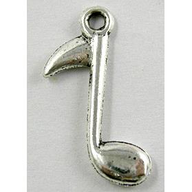 Tibetan Silver Music Notes Charm Non-Nickel