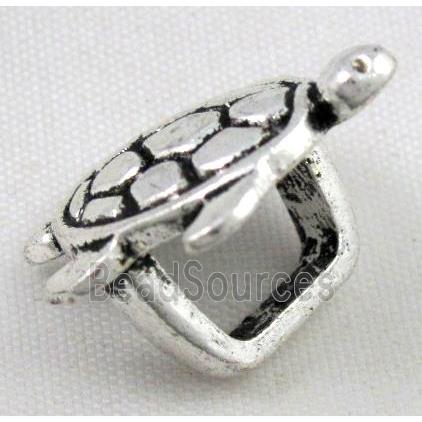 tibetan silver tortoise charms bead, non-nickel