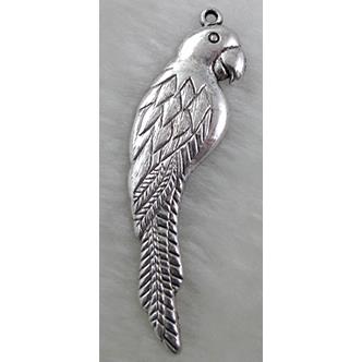 Tibetan Silver parrot pendant Non-Nickel