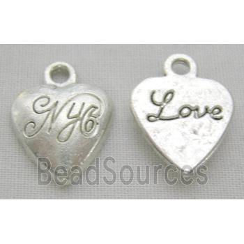 Tibetan Silver Heart Pendant Non-Nickel