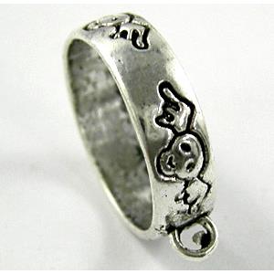 Tibetan Silver hanger Ring Charm Non-Nickel