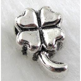 four-leaf clover, Tibetan Silver Spacer Non-Nickel