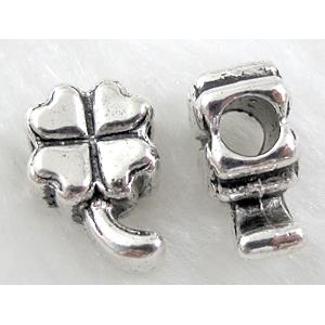 four-leaf clover, Tibetan Silver Spacer Non-Nickel