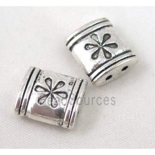 tibetan silver spacer bead, non-nickel