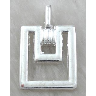 Tibetan Silver pendant non-nickel, silver plated