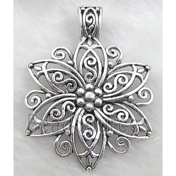 Tibetan Silver Flower pendant Non-Nickel