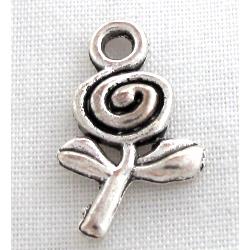 flower, Tibetan silver pendants Non-Nickel