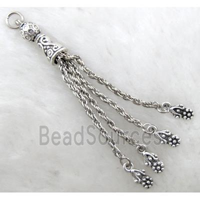 chain tassel, Tibetan Silver pendant non-nickel