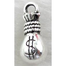 moneybag charms, Tibetan Silver pendant non-nickel