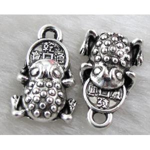 Frog charm, Tibetan Silver pendant non-nickel