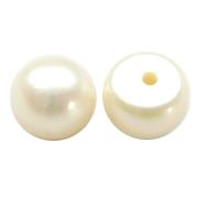 Cabochon Fresh Water Pearl, white, AA grade