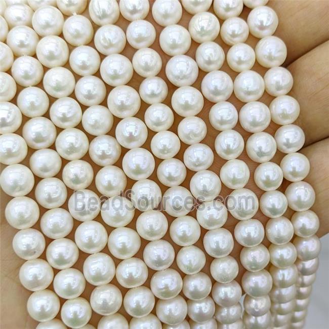 Natural Freshwater Pearl round Beads AAA-grade