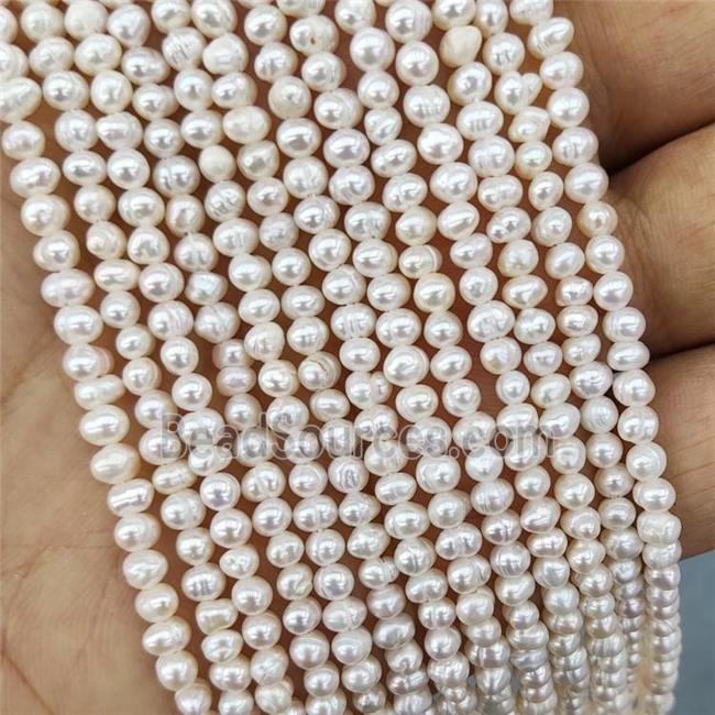 white Freshwater Pearl Beads Potato