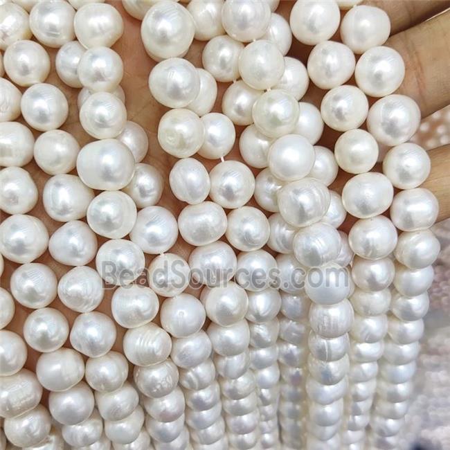 White Pearl Beads Round AB-Grade