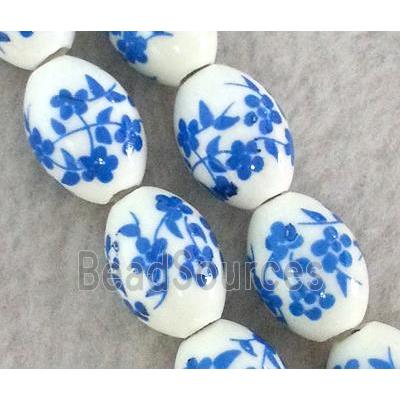 Porcelain barrel beads