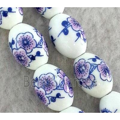 Porcelain barrel beads