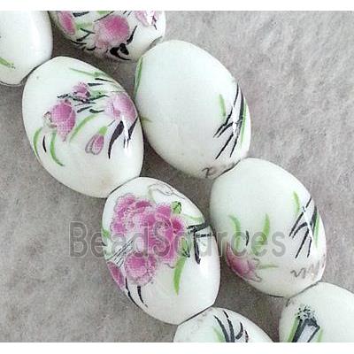 Porcelain barrel beads