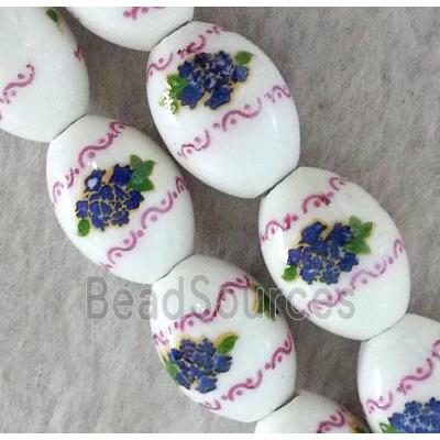 Porcelain barrel beads