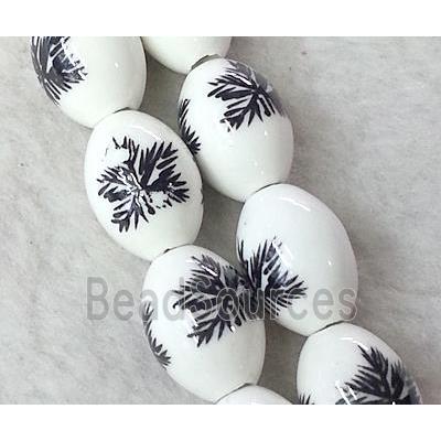 Porcelain barrel beads