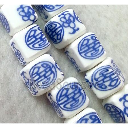 Porcelain beads, cube