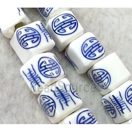 Porcelain beads, cube