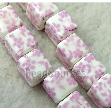 Porcelain beads, cube