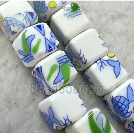 Porcelain beads, cube