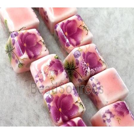 Porcelain beads, cube