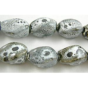 Oriental Porcelain Twist Beads