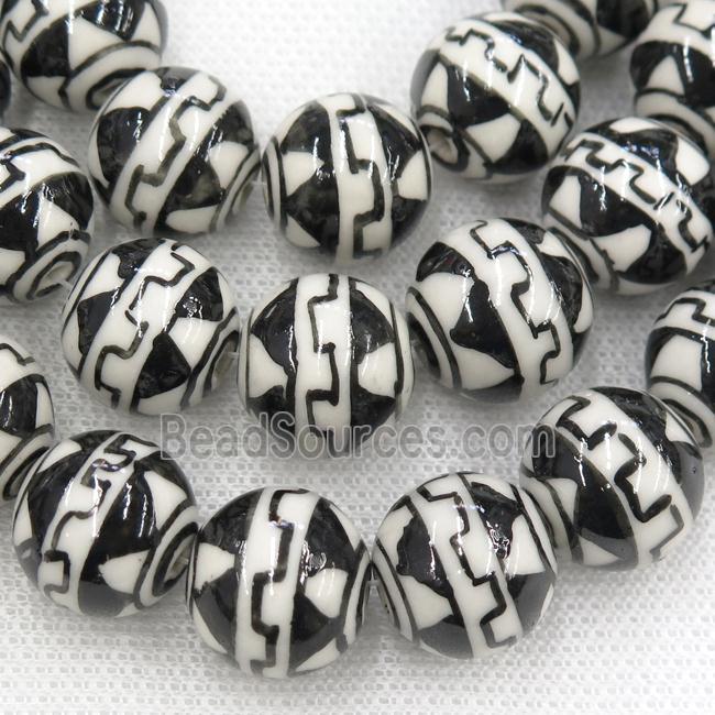 round Oriental Porcelain beads