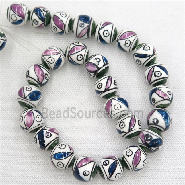 round Oriental Porcelain beads