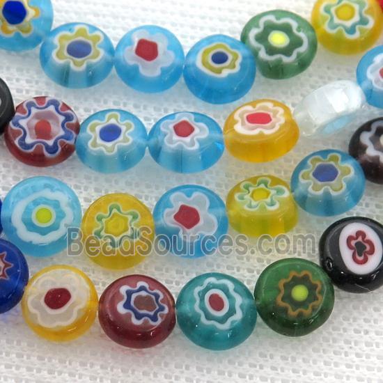 Millefiori Glass beads, circle