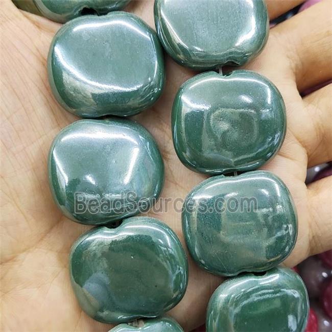 Green Porcelain Beads Rectangle