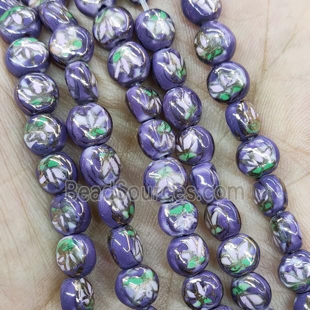 Purple Porcelain Beads Circle