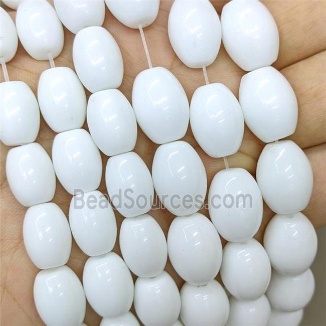 White Porcelain Rice Beads