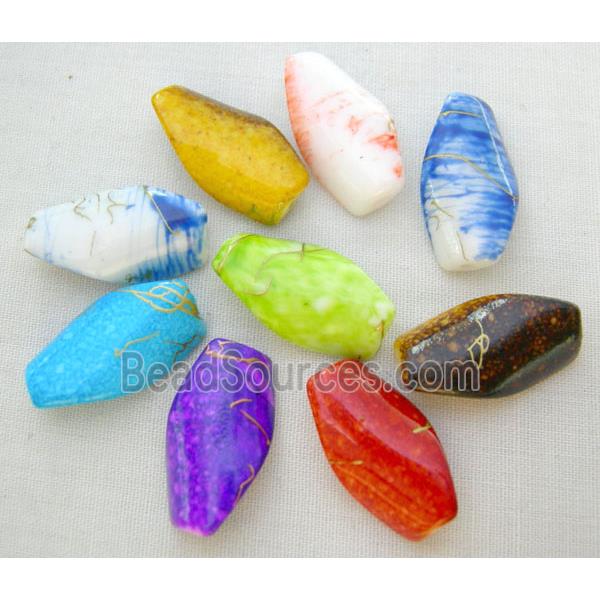 colorful Plastic Beads, mixed, freeform