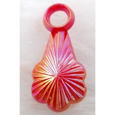 Colorful Plastic Pendant, mixed, AB-color