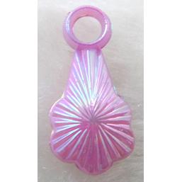 Colorful Plastic Pendant, mixed, AB-color