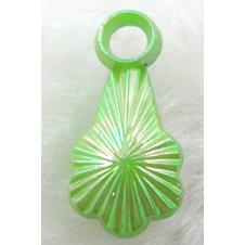 Colorful Plastic Pendant, mixed, AB-color