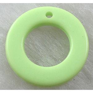 Resin Circle Pendant Olive