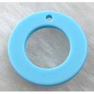 Resin Circle Pendant Blue