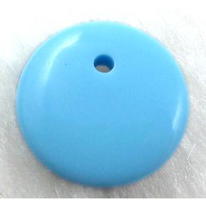 Aqua Resin Coin Pendant