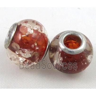 Amber Beads, NR, rondelle, red