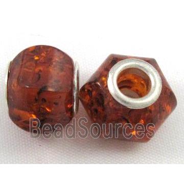 Amber Beads, NR, red