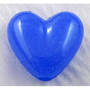 resin, heart, jewelry bead, Blue