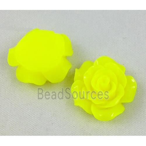 resin bead, rose, flat back