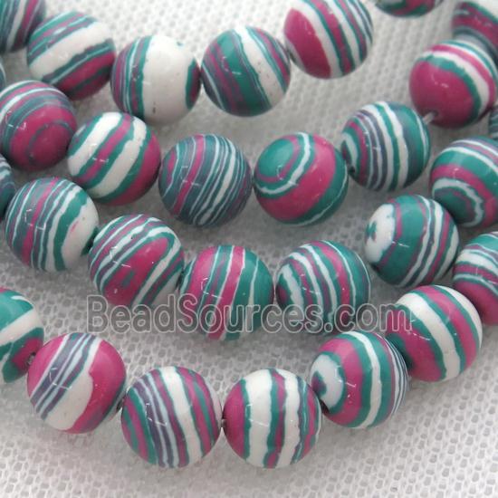 Synthetic Malachite beads, round, multicolor